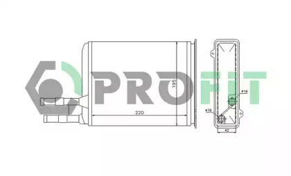 Теплообменник, отопление салона PROFIT PR 0546N1